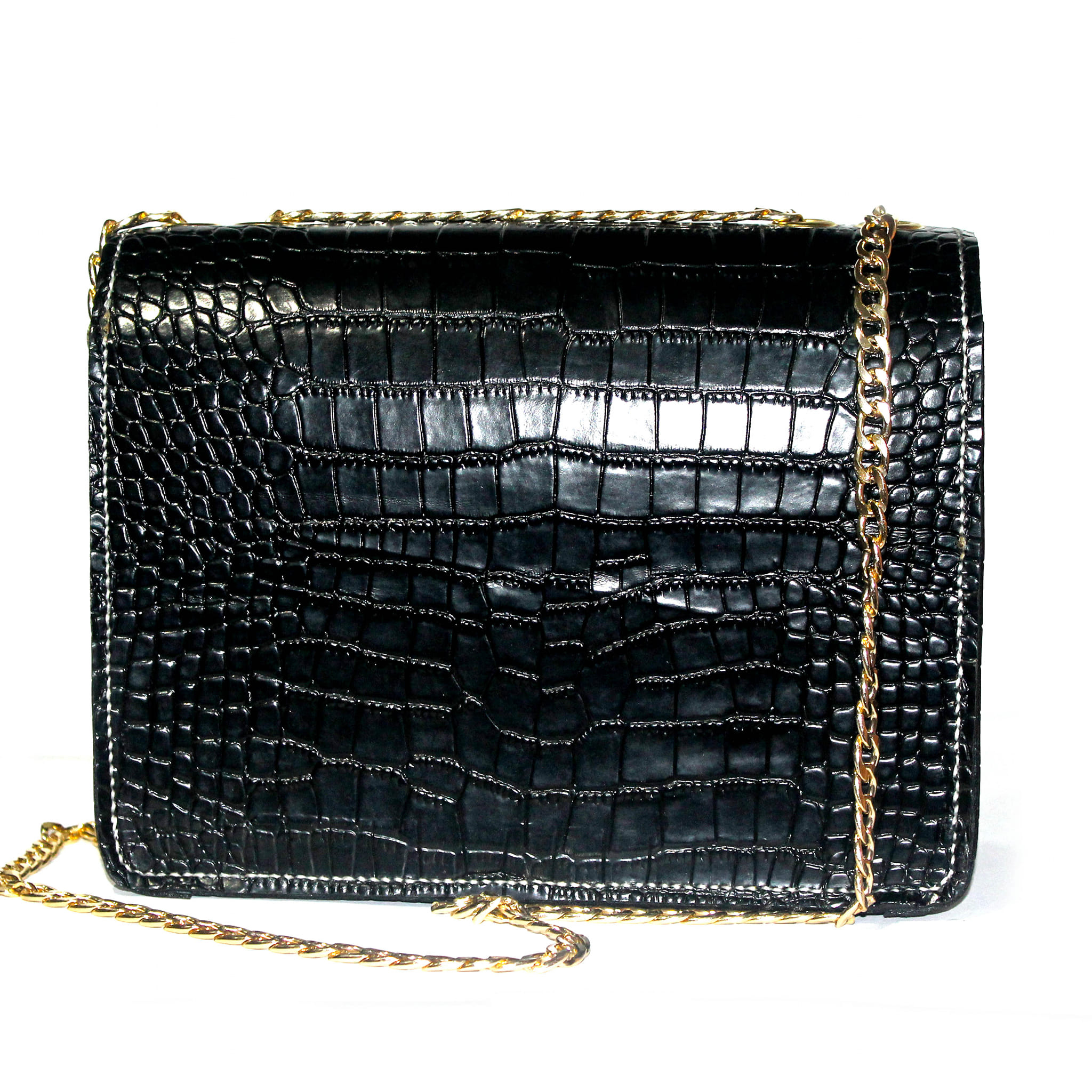 Leather Handbag Clutch - Side View